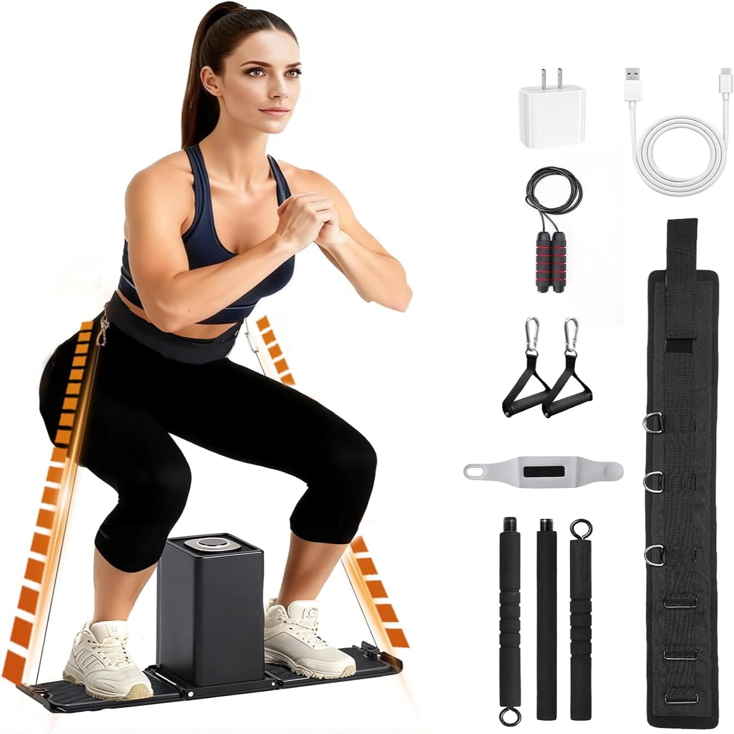 SR3 Smart Home Gym，Portable & Foldable Strength Training Cube Machine for Full Body Workouts，All-In-One Resistance Training Fitness Equipment for Home Use